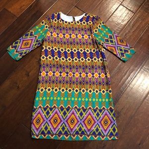 Everly Dress Vibrant 3/4 sleeve dress